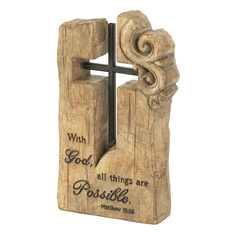 Millwood Pines Tabletop Cross Figurine Wayfair